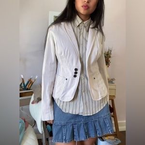 Beige denim Blazer‎ jacket